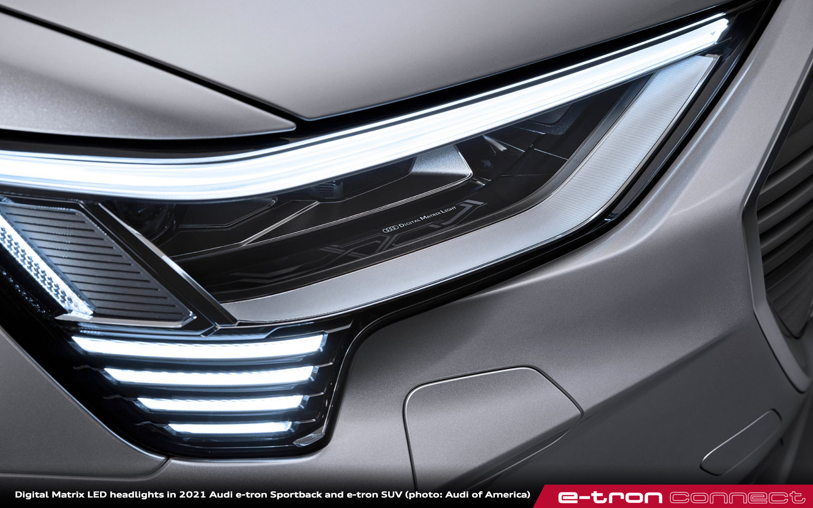 Digital Matrix LED headlights in 2021 Audi e-tron Sportback and e-tron ...