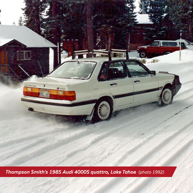 Thompson Smith's 1985 Audi 4000S quattro, Lake Tahoe (photo 1992)