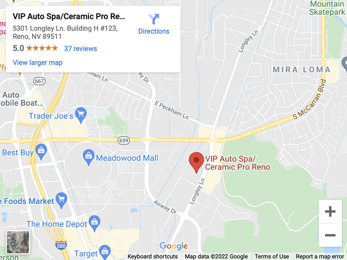 VIP Auto Spa Reno Map