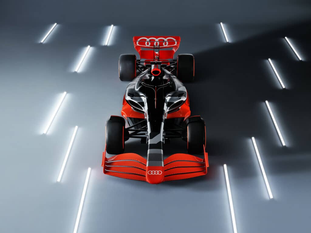 Showcar with Audi F1 launch livery