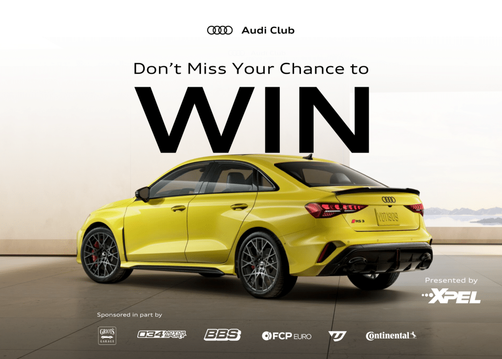 Audi Club RS 3 Sweepstakes 2025