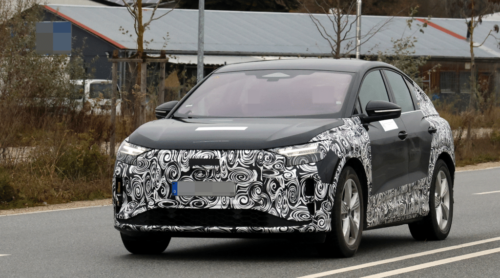 Q4 e-tron spy shot