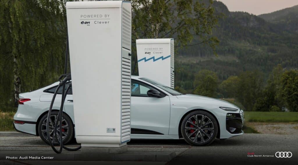 Audi A6 etron charging