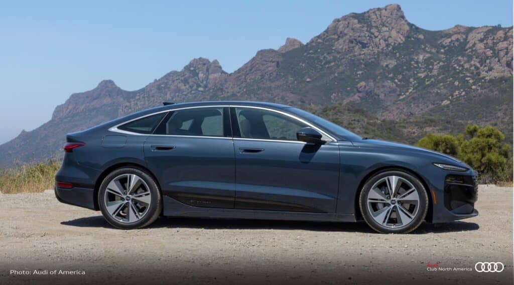 Audi A6 e tron side view