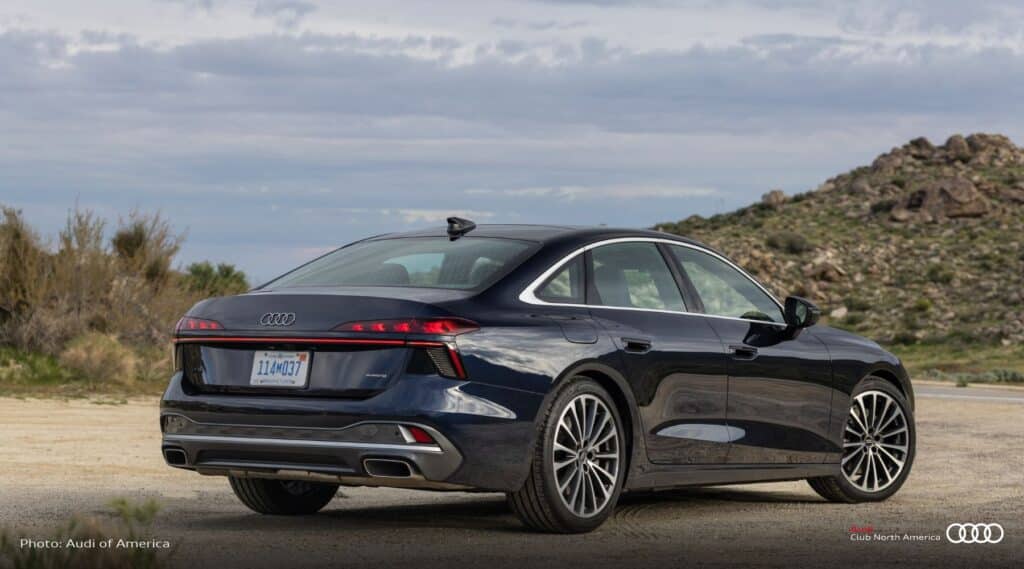 Audi A6 rear three quarter view