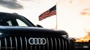 Audi with American Flag