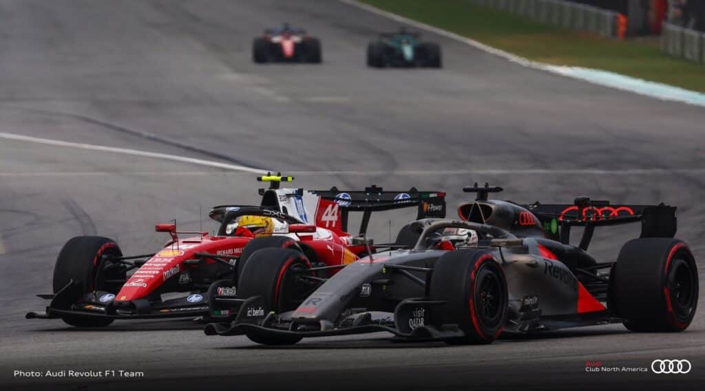 Hulkenberg battles Hamilton
