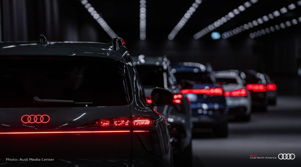 Row of Audi Q9s
