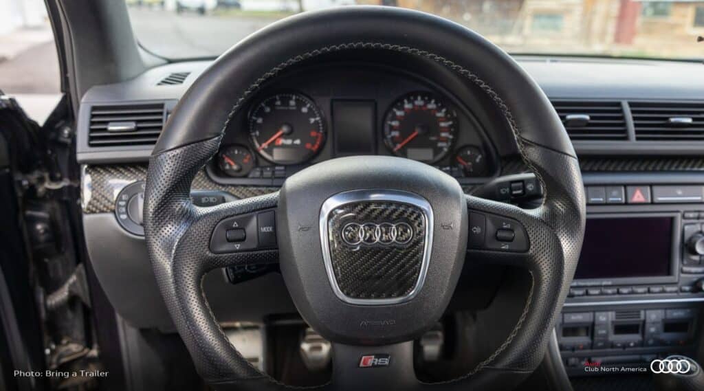 Supercharged 2007 Audi RS4 steering wheel