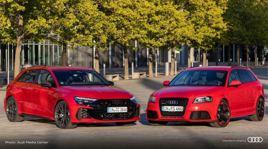 Two RS 3 generations