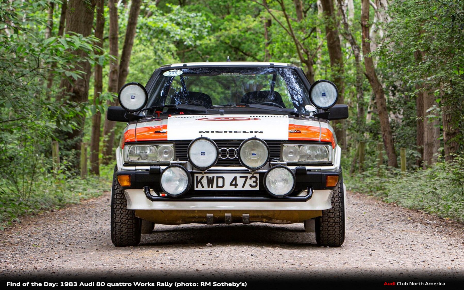 Find of the Day: 1983 Audi 80 quattro Works Rally - Audi Club North America
